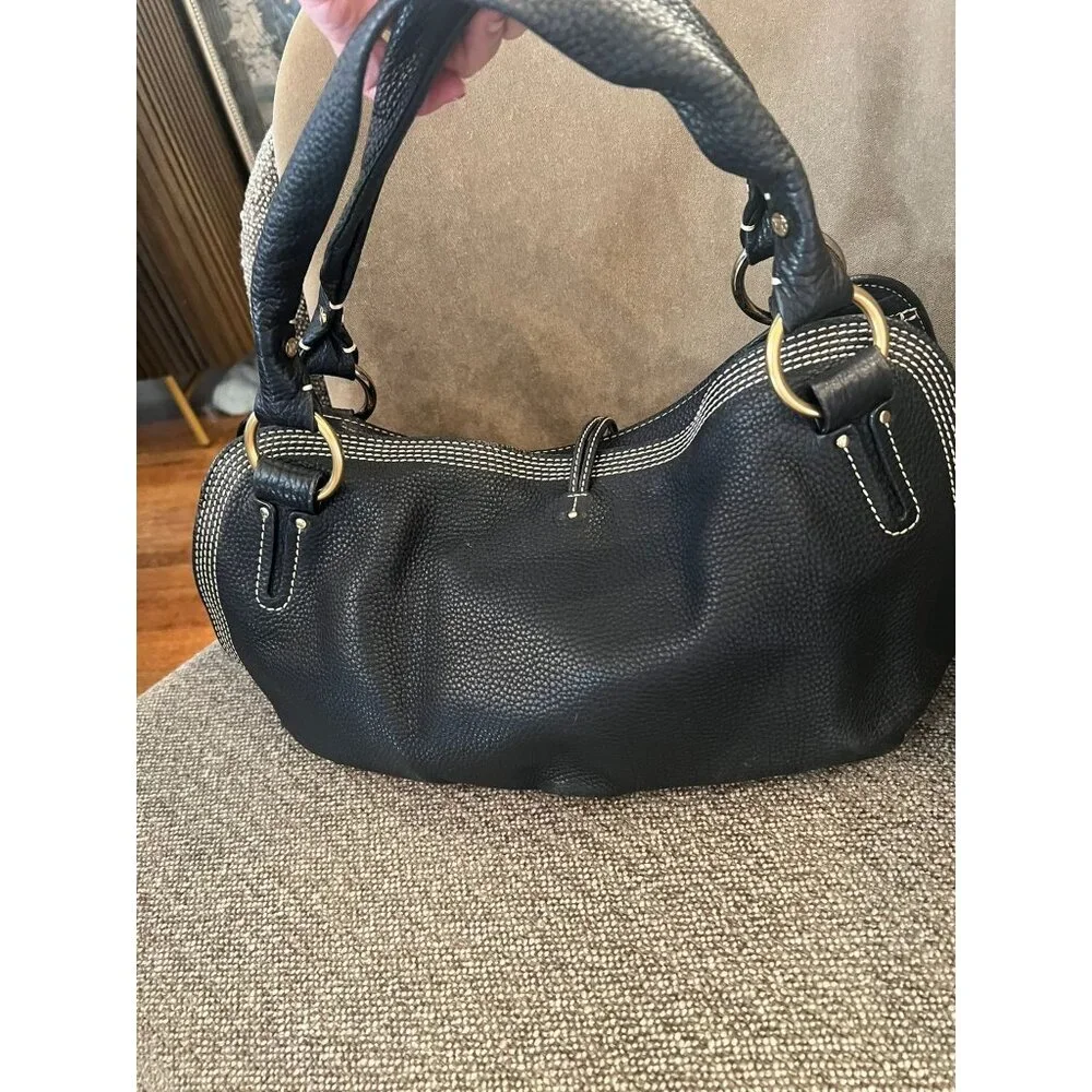 Celine Bittersweet Hobo Black Leather with Contrast Stitching